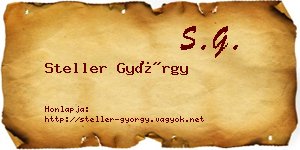 Steller György névjegykártya