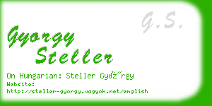 gyorgy steller business card